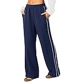 LASLULU Womens Wide Leg Sweatpants Baggy Straight Leg Sweatpants Y2K Dance Pants Gym Athletic Sweat Pants Joggers