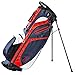 Izzo Golf Izzo Ultra-Lite Stand Golf Bag With Dual-Strap & Exclusive Features, Red/White/Blue