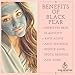 Anti-Aging Face Mask Cream with Activated Charcoal Bentonite Clay and Black Pearl, Remove Blackheads, Eliminate Acnes, Deep Clean Pores, Tightens Skins, Regenerates Cells - 5X Safer than Peel-Off Mask