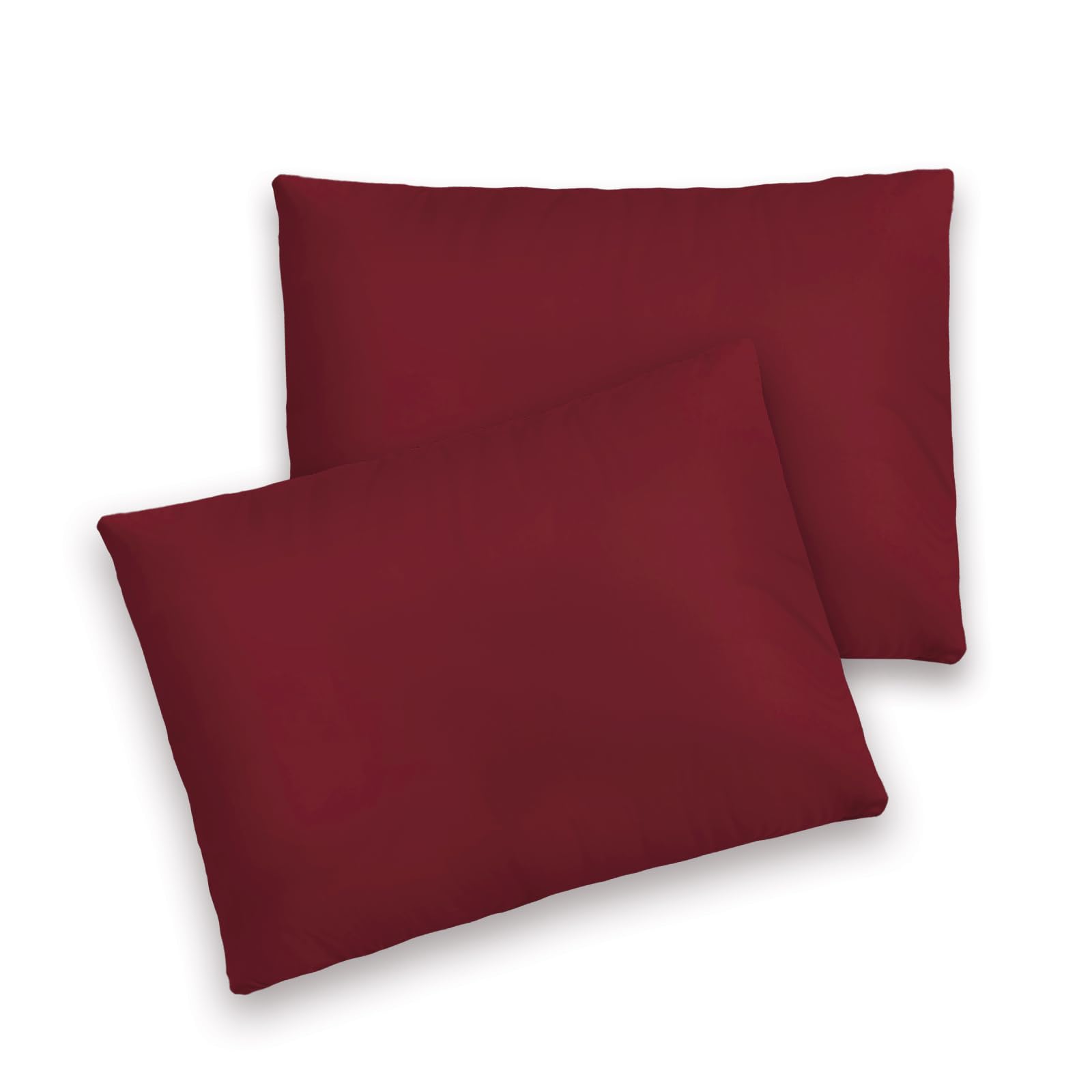 Pizuna Toddler Pillow Cases 33 x 46 cm, Rio Red, 400 Thread Count 100% Long Staple Cotton Crib Pillowcase Set of 2, Soft Sateen Weave Baby Pillow Cover — image 1