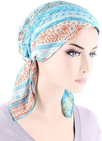 Paisley Bandana Scarf Pre Tied Cotton Chemo Hat Beanie Turban Headwear for Cancer