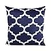 Decorative Throw Pillow Case Cushion Cover (Navy Quatrefoil) 18 
