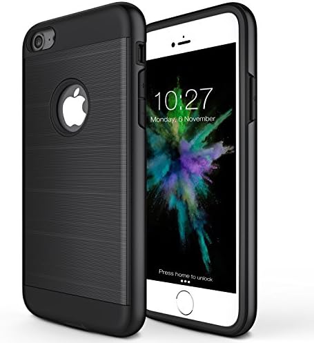 iPhone 6 Case, iPhone 6S Case, Sharkshake [Shock-Absorption] Bumper Corner Dual Guard Protective Shell Scratch-Resistant Rugged Cover for Apple iPhone 6/6S (Black)