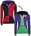 DC Comics Harley Quinn Joker Juniors Reversible Hoodie (XX-Large)
