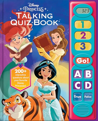 Disney Princess Cinderella, Belle, Mulan, and More! - Talking Quiz Sound Book - Over 200 Interactive Questions! - PI Kids (Play-A-Sound)
