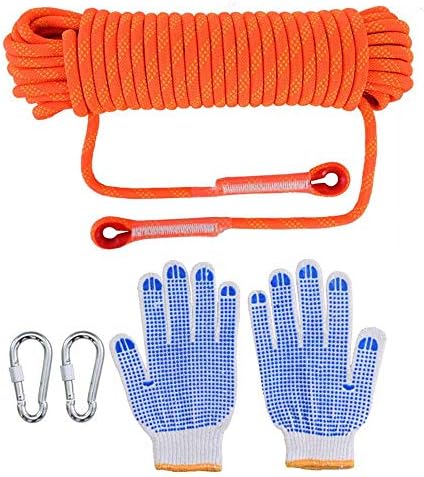 特価 Radissy クライミング ロープ 10mm カラビナ グローブ 高強度 ザイル 付き