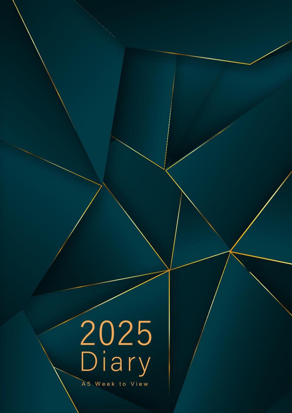 2025 Diary A5 Week to View: Planner from January 2025 to December 2025, 12 Months Diary, Geometrique Cover