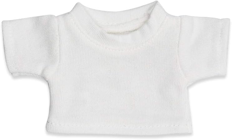 Amazon Co Jp プティルウ おしゃれなぬいぐるみの着せ替えシリーズ 無地tシャツ ホワイト 12枚 12cmぬいぐるみ用 4sサイズ 身長12cm Tb Coco用 本