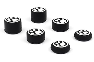 HATIST 6 Pcs Cute Thumb Grip Button Cap Compatible with Playstation 5 (PS5), Playstation 4 (PS4), Xbox One, Xbox Series X/S, Nintendo Switch Pro Controller Joystick Grips Accessories
