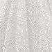 Deconovo Tree Skirt Sparkling DIY Sheer Organza Fabric Shiny for Festival Wedding Birthday Party Decorations and Tablecloth, 59W x 118L, White Silver Willow
