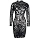 Vasysvi Women Sparkly Sequin Dresses Cocktail Dresses for Women Sexy Club Outfits for Women
