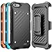 iPhone 6 Battery Case, [Apple MFI certified] Beetle Sport Power Pack Apple iPhone 6 4.7 Inch External Battery charger Case with Holster and Three Changeable Bumpers [Rugged Slim Protection] (Lightning Connector Output, MicroUSB Input) (Black/Black)