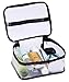 WODISON Clear Travel Cosmetic Bag Makeup Train Case Organizer with Top Handle Large