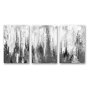 3 Panel Black and White Abstract Pictures Home...