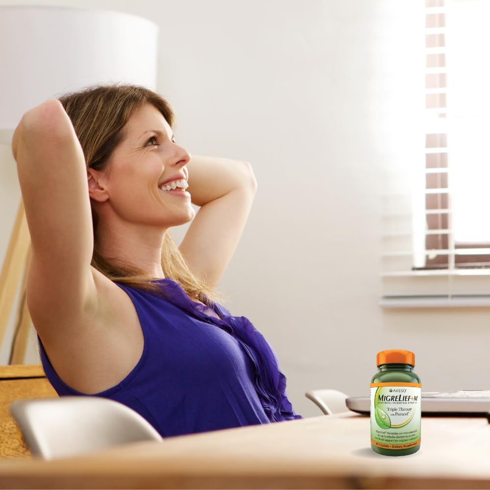 MigreLief M – Advanced Nutritional Support Supplement for Women’s Neurological Health and Head Comfort – 60 Caplets (1-Month Supply)