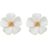 Coadipress Boho Flower Stud Earrings for Women - Unique Colorful Daisy Shaped Earrings - Bohemian Chic Statement Floral Jewelry Gift