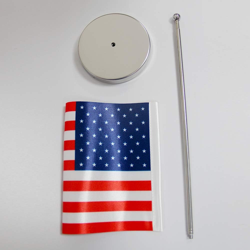 American Table Flag for Office Desk Decor US Desk Flag for Table Decor Include Stainless Steel Base and Adjustable Pole - Image 5
