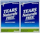 Tears Naturale Free Lubricant Eye Drops Single Use Vials-0.03 oz, 60 ct, 2 pack