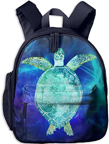 Casual Lightweight Canvas Backpacks Blue Turtle, Turtle Art, Ocean Turtle Swiming Bookbag Shoulder Bag School Backpack For Kids