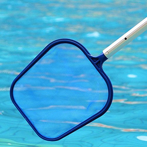 Sinwo 2Pcs Professional Leaf Skimmer Net Rake Mesh Frame Net Skimmer Cleaner Swimming Pool Tool (Blue)