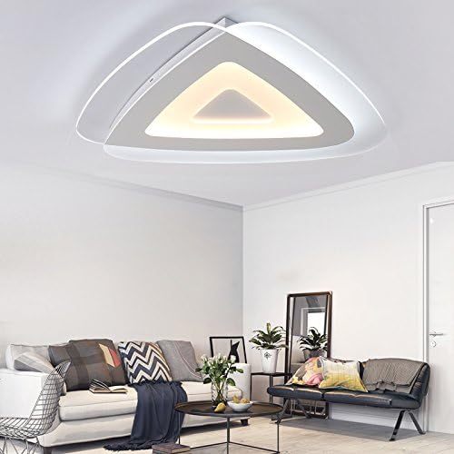 Cttsb ceiling lamp Modern simple creative fashion personalized ceiling light Home improvement led bedroom bedroom geometric slim personality triangle home improvement L40 35cm white light