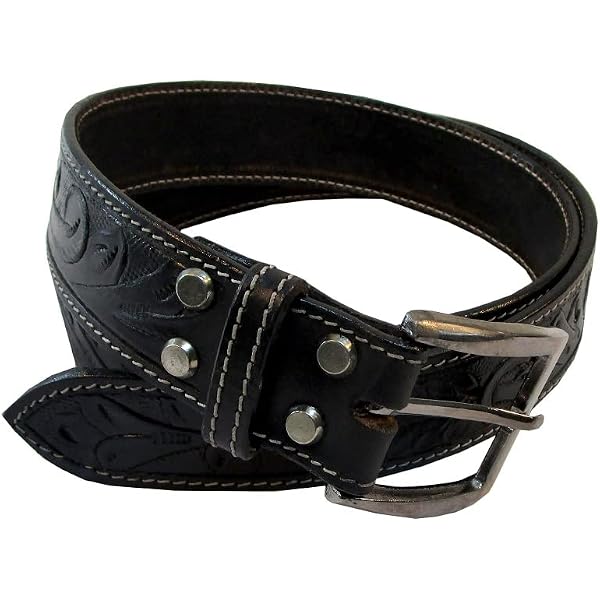 Leatherboss Genuine Leather Men Casual Money Zipper Safe Size 44 Belt