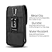 AISCELL XL Size Tactical Clip Holster Rugged Black Nylon Pouch Metal Belt Clip Case for iPhone 16e, 16 Pro, 16,15 Pro, 15, 14 Pro,14, with Bulky Hybrid Protective Cover on