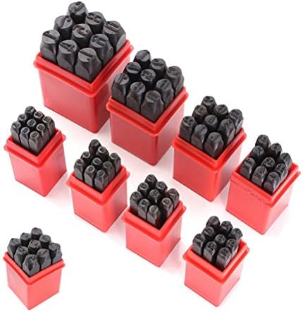 Littlepiano Punch Stamp Die Set Metal 9pcs Numbers Alphabet Craft Tools
