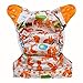 EcoAble Baby Charcoal Bamboo All-In-One AIO Cloth Diaper w/ Pocket, Size 10-30Lb (Forest)