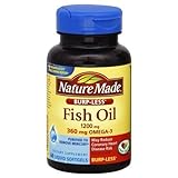 Nature Made Burp-less Fish Oil 1200mg, Omega-3 360mg, 60 Liquid Softgels