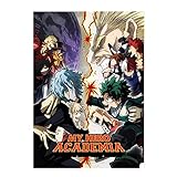 Bowinr My Hero Academia Poster, Izuku Midoriya Katsuki Bakugou Todoroki Shoto No Fading Art Print Poster (42x30cm) 16.5
