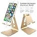Nulaxy Adjustable Aluminum Stand, Multi-Angle Cell Phone Stand, Cradle, Dock, Holder for iPhone 7 6 6s Plus 5 5s 5c , all Android Smartphone, Universal Phone Stand - Gold
