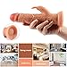 Vibrating Dildo with 3 Powerful Motors Bunny Ears for G Spot Clitoral Stimulation, Paloqueth Realistic 360°Rotation Rabbit Vibrator 3 Speeds 7 Vibration Modes for Women, Rechargeable