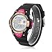 Cool Pasnew LED 100M Waterproof Digital Sport Watch for 5-15 Years Old Boys Girls Kids Students (Black)