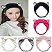 Mokde Mondge Cute Cat Ear Hair Band For Women Wash Face Makeup Running Sport, 5 Piece