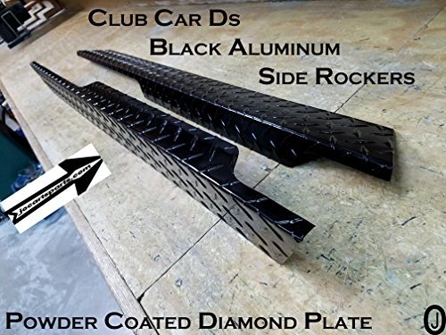 Club Car Ds Golf Cart Black Powder Coat Aluminum Diamond Plate Full Side Panels - Thumbnail 3