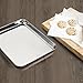 Yododo Baking Sheets Set of 4, Stainless Steel Cookie Pan Tray For Oven, Size 12.25 x 9.65 x 1 inch, Heavy Duty, Deep Edge, Superior Mirror Finish, Dishwasher Safe