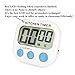 Digital Kitchen Countdown Timer, Silent Flashing/Beeping Mini Portable Button Lcd Timer with Stand and Magnetic Back for Kids, Teachers, Classroom, Cooking, Chef, Homework, Spa, Learning, Office.