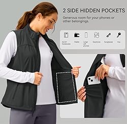 Soothfeel Women's Vest with Zipper Pocekts