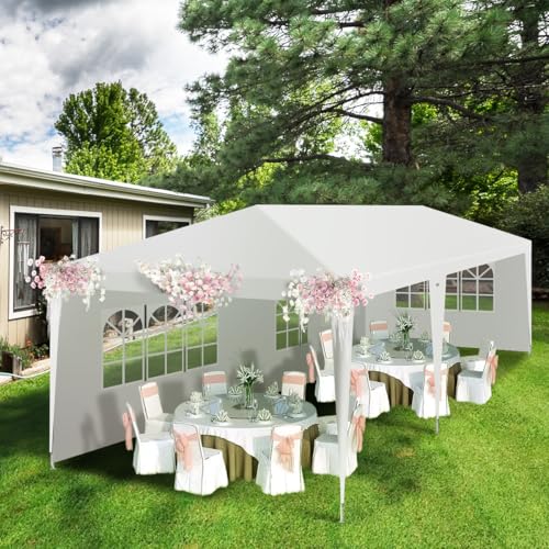 EEGVUY Carpa 6x3, Jardín Toldo con Paredes Laterales Extraíbles, Protección UV, Impermeable Carpa para Exterior Eventos Bodas, Reuniones Familiares