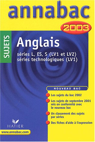Anglais, séries L, ES, S (LV1 et LV2), séries technologiques (LV1)