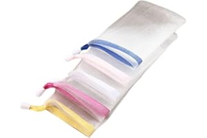 5 Pcs Hanging Nylon Soap Mesh Bag Mesh Net for Foaming Cleaning Bath Soap Net Bathe Cleaning Gloves Random Color Dexterous an