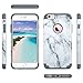 ULAK iPhone 6 Plus Case, iPhone 6S Plus Case, Slim Dual Layer Soft Silicone and Hard Back Cover Anti Scratches Bumper Protective Cover for Apple iPhone 6 Plus / 6S Plus 5.5 inch (Marble Pattern)