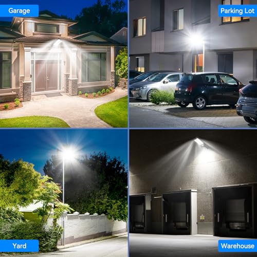 Adewalk 900 W Outdoor LED Solar Street Light with Remote Control, IP66 Waterproof Solar Street Light with Motion Sensor, 6500 K Super Bright Outdoor Garden Lights for Garage Road