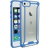 iPhone SE Case , iPhone 5S Case , iPhone 5 Case , POETIC Affinity Series Premium Thin/No Bulk/Slim fit/Clear/Dual material Protective Bumper Case for Apple iPhone SE Blue/Clear