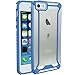 iPhone SE Case, iPhone 5S Case, iPhone 5 Case, POETIC Affinity Series Premium Thin/No Bulk/Slim fit/Clear/Dual material Protective Bumper Case for Apple iPhone SE Blue/Clear