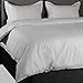 Hotel Collection Duvet Comforter Cover Set, 100% Egyptian Cotton - Hypoallergenic, Ultra Soft Percale Lace Premium Quality Set - Includes Duvet Cover and 2 Pillow Shams, Off-White, Queen