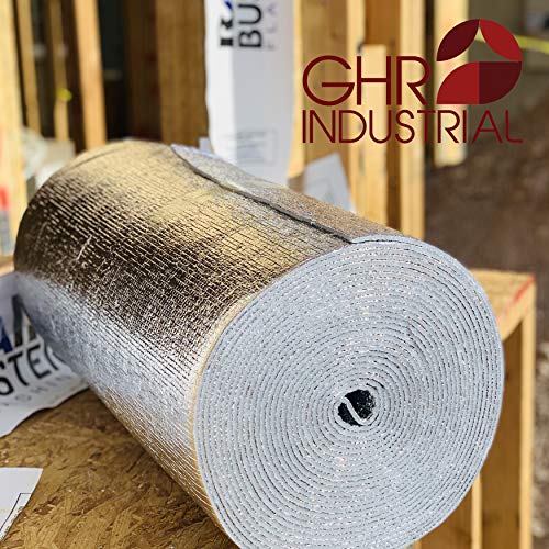 Thermal Aluminum Foil Foam Insulation- (2 Ft X 50 Ft Roll) Industrial Grade Radiant Barrier Great for Soundproofing, Automotive Insulation, Weatherproofing Roofs, Floors, Windows, Garages, RV's, More