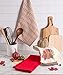 DII Thanksgiving Fall Kitchen Towels Collection Decorative Embellished Dish Towel Set, 18x28
