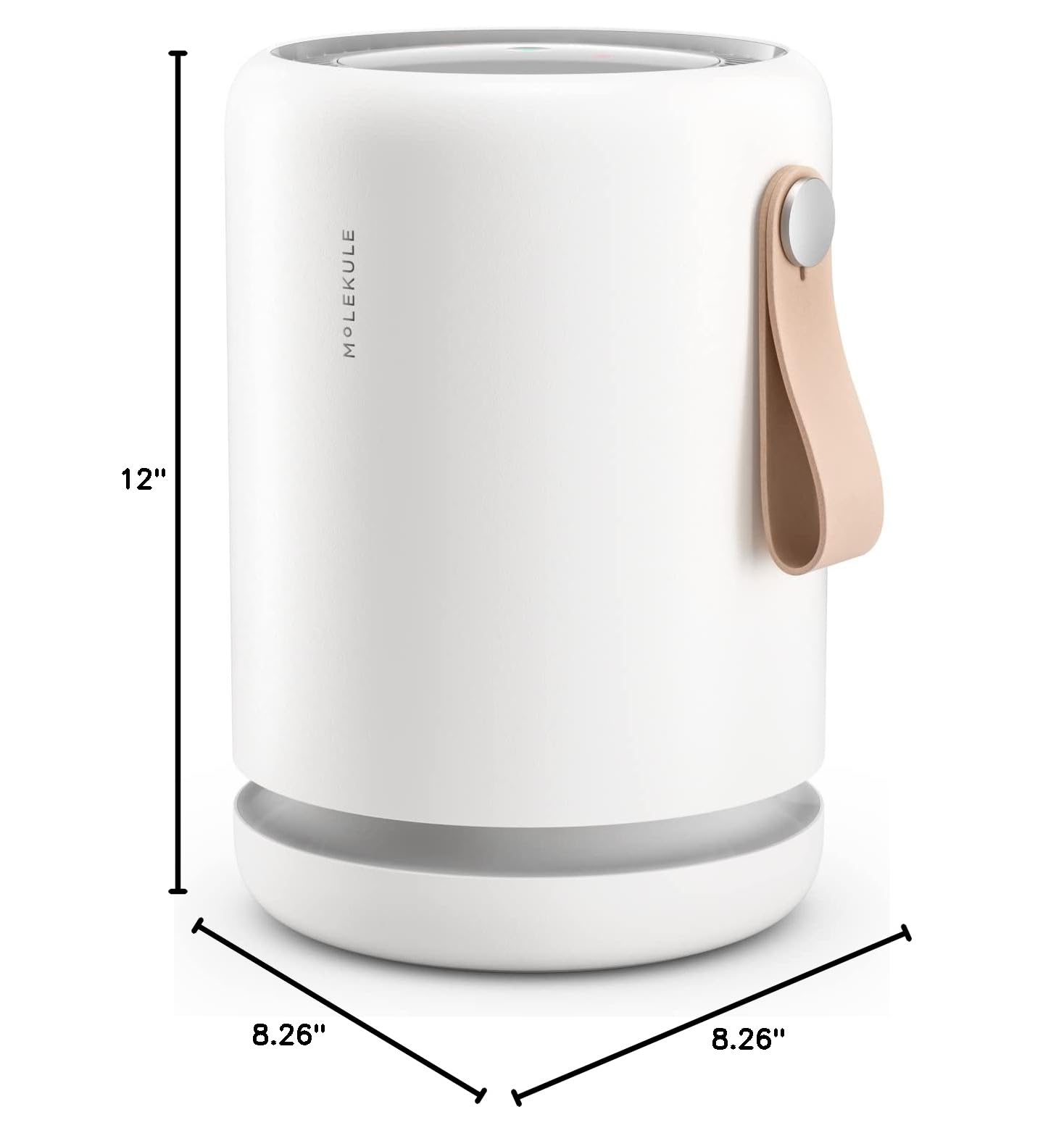 Molekule Air Purifier Mini+ - Purifies Rooms Up to 250 Sq Ft - Smart Purifier with High Pollutant Capture Rate - Air Quality Monitoring Capabilities - White